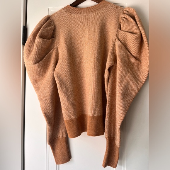$445  Ulla Johnson 100% Wool Marin Puff Sleeve Wool Knit Pullover Sweater Small - Picture 3 of 4